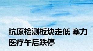 抗原检测板块走低 塞力医疗午后跌停