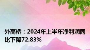 外高桥：2024年上半年净利润同比下降72.83%