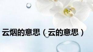 云烟的意思（云的意思）