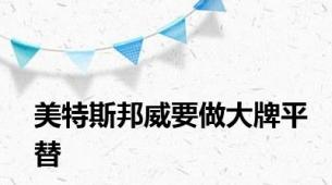 美特斯邦威要做大牌平替