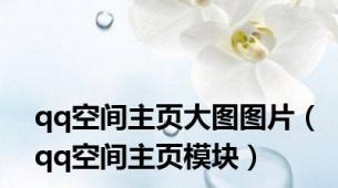 qq空间主页大图图片（qq空间主页模块）