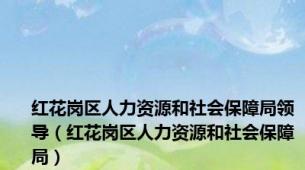 红花岗区人力资源和社会保障局领导（红花岗区人力资源和社会保障局）