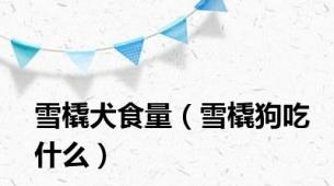 雪橇犬食量（雪橇狗吃什么）