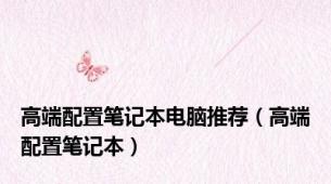 高端配置笔记本电脑推荐（高端配置笔记本）