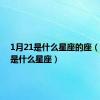 1月21是什么星座的座（1月21是什么星座）