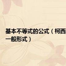 基本不等式的公式（柯西不等式一般形式）