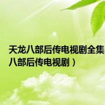 天龙八部后传电视剧全集(天龙八部后传电视剧)