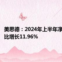 美思德:2024年上半年净利润同比增长11.96%