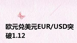 欧元兑美元EUR/USD突破1.12