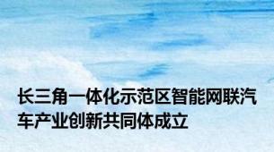 长三角一体化示范区智能网联汽车产业创新共同体成立