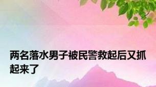 两名落水男子被民警救起后又抓起来了