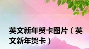 英文新年贺卡图片（英文新年贺卡）