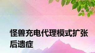 怪兽充电代理模式扩张后遗症