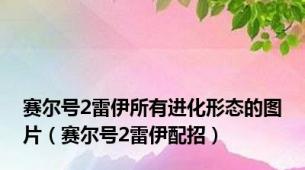 赛尔号2雷伊所有进化形态的图片（赛尔号2雷伊配招）