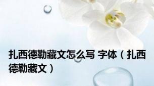 扎西德勒藏文怎么写 字体（扎西德勒藏文）