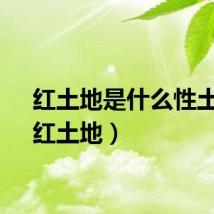 红土地是什么性土壤（红土地）
