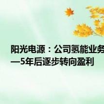 阳光电源:公司氢能业务预计4—5年后逐步转向盈利