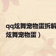 qq炫舞宠物蛋拆解(qq炫舞宠物蛋)