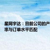 星网宇达:目前公司的产能利用率与订单水平匹配