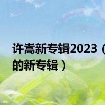 许嵩新专辑2023（许嵩的新专辑）