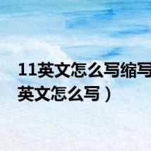 11英文怎么写缩写(11英文怎么写)