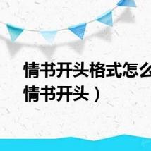 情书开头格式怎么写(情书开头)