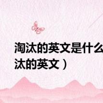 淘汰的英文是什么（淘汰的英文）