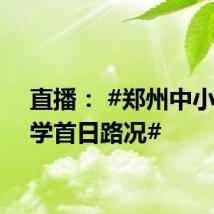 直播： #郑州中小学开学首日路况#