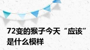 72变的猴子今天“应该”是什么模样
