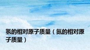 氢的相对原子质量（氮的相对原子质量）
