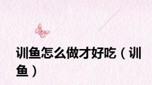 训鱼怎么做才好吃（训鱼）