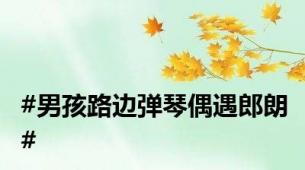 #男孩路边弹琴偶遇郎朗#