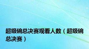 超级碗总决赛观看人数（超级碗总决赛）