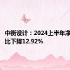 中衡设计：2024上半年净利润同比下降12.92%