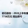岩石股份：2024上半年度净亏损7738万元 同比转亏