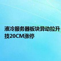 液冷服务器板块异动拉升 川环科技20CM涨停