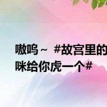 嗷呜～ #故宫里的小猫咪给你虎一个#