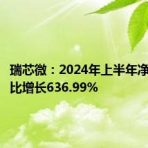 瑞芯微:2024年上半年净利润同比增长636.99%