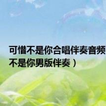 可惜不是你合唱伴奏音频（可惜不是你男版伴奏）