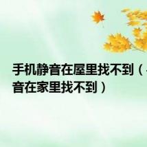 手机静音在屋里找不到（手机静音在家里找不到）
