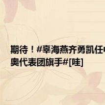 期待！#辜海燕齐勇凯任中国残奥代表团旗手#[哇]