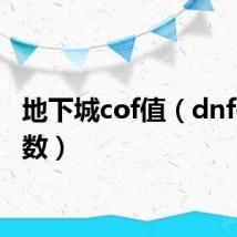 地下城cof值（dnfcof指数）