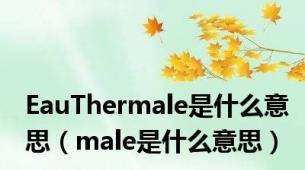 EauThermale是什么意思（male是什么意思）