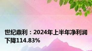 世纪鼎利：2024年上半年净利润下降114.83%