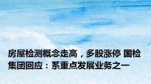 房屋检测概念走高，多股涨停 国检集团回应：系重点发展业务之一