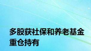 多股获社保和养老基金重仓持有