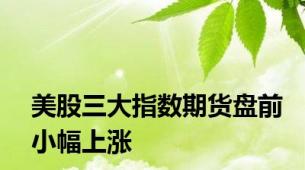 美股三大指数期货盘前小幅上涨