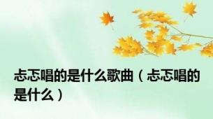 忐忑唱的是什么歌曲（忐忑唱的是什么）