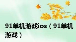 91单机游戏ios（91单机游戏）