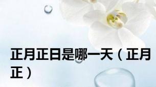 正月正日是哪一天（正月正）
